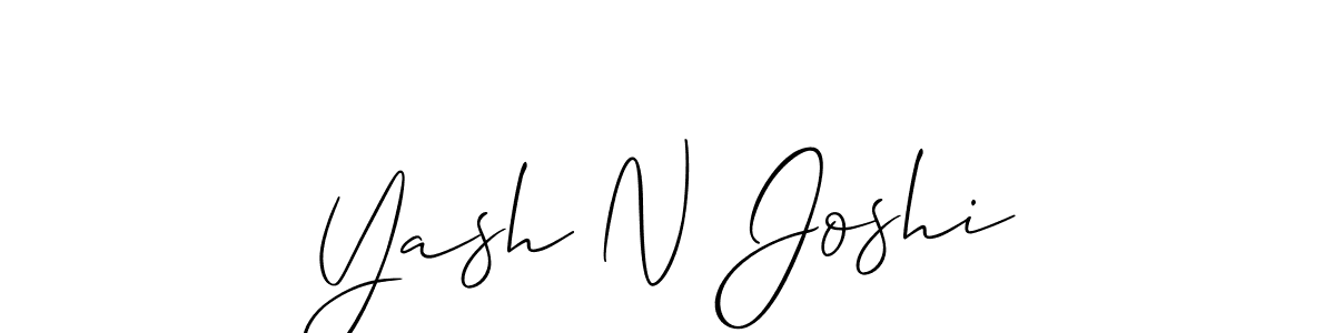 You should practise on your own different ways (Allison_Script) to write your name (Yash N Joshi) in signature. don't let someone else do it for you. Yash N Joshi signature style 2 images and pictures png