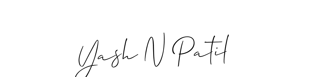 You should practise on your own different ways (Allison_Script) to write your name (Yash N Patil) in signature. don't let someone else do it for you. Yash N Patil signature style 2 images and pictures png