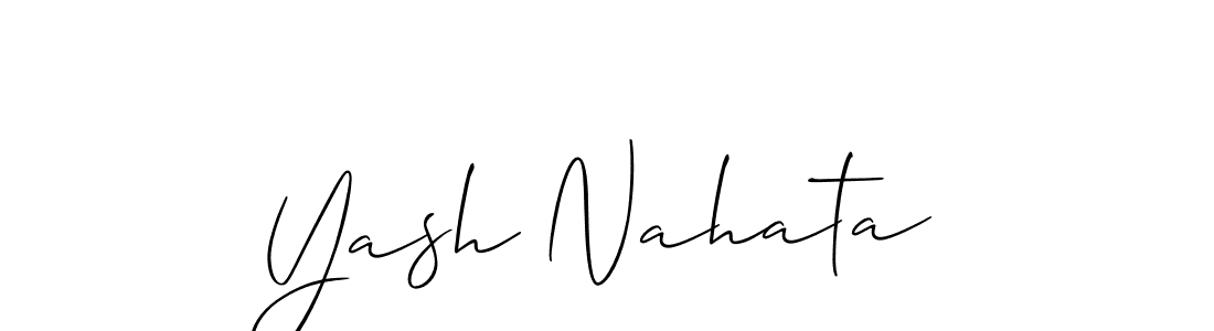 Create a beautiful signature design for name Yash Nahata. With this signature (Allison_Script) fonts, you can make a handwritten signature for free. Yash Nahata signature style 2 images and pictures png