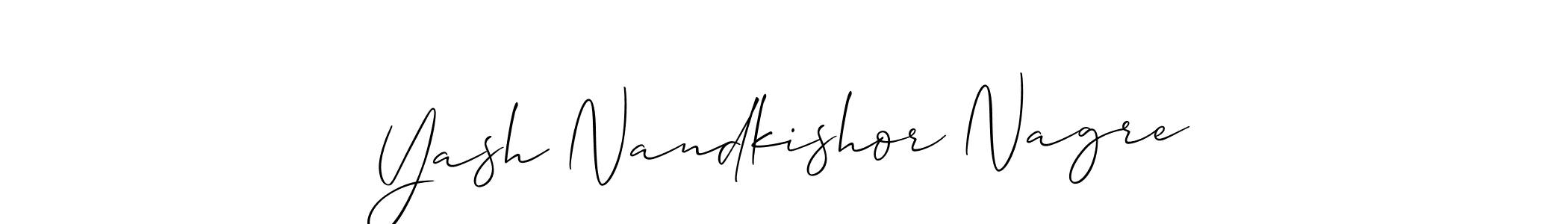 How to Draw Yash Nandkishor Nagre signature style? Allison_Script is a latest design signature styles for name Yash Nandkishor Nagre. Yash Nandkishor Nagre signature style 2 images and pictures png