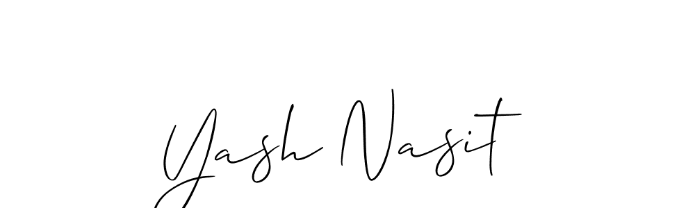 Make a short Yash Nasit signature style. Manage your documents anywhere anytime using Allison_Script. Create and add eSignatures, submit forms, share and send files easily. Yash Nasit signature style 2 images and pictures png