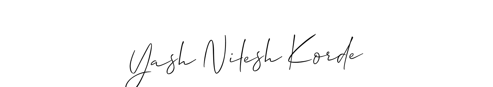 See photos of Yash Nilesh Korde official signature by Spectra . Check more albums & portfolios. Read reviews & check more about Allison_Script font. Yash Nilesh Korde signature style 2 images and pictures png