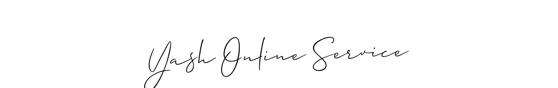 It looks lik you need a new signature style for name Yash Online Service. Design unique handwritten (Allison_Script) signature with our free signature maker in just a few clicks. Yash Online Service signature style 2 images and pictures png