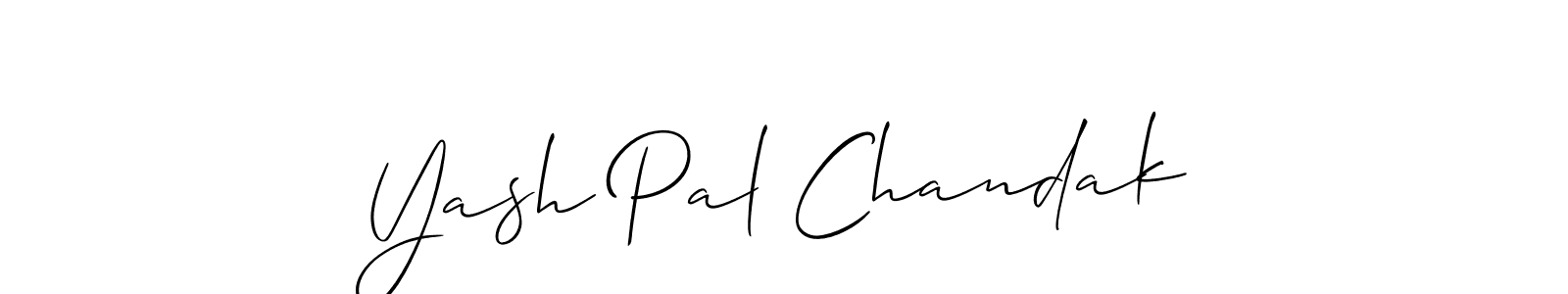 It looks lik you need a new signature style for name Yash Pal Chandak. Design unique handwritten (Allison_Script) signature with our free signature maker in just a few clicks. Yash Pal Chandak signature style 2 images and pictures png