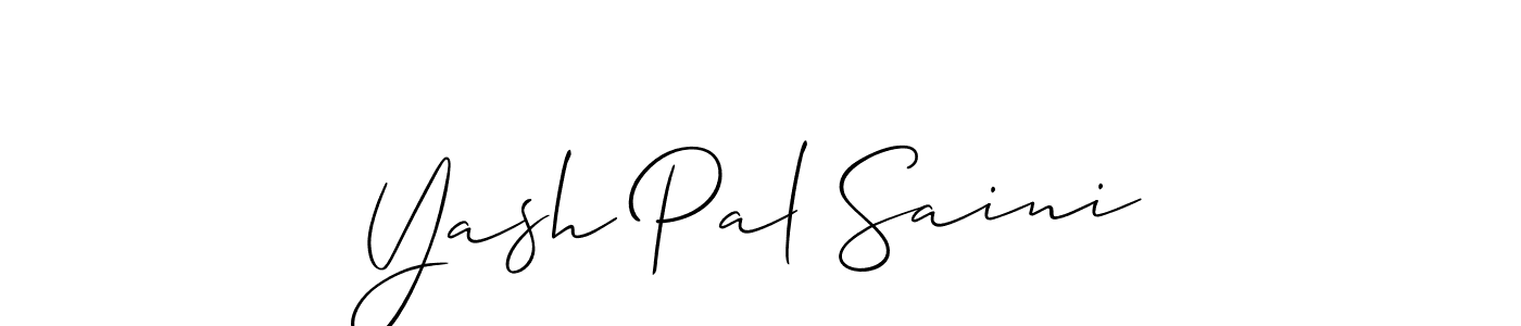 Also we have Yash Pal Saini name is the best signature style. Create professional handwritten signature collection using Allison_Script autograph style. Yash Pal Saini signature style 2 images and pictures png