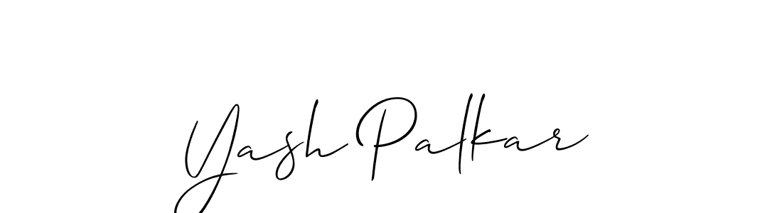 Design your own signature with our free online signature maker. With this signature software, you can create a handwritten (Allison_Script) signature for name Yash Palkar. Yash Palkar signature style 2 images and pictures png