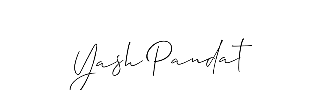 How to make Yash Pandat signature? Allison_Script is a professional autograph style. Create handwritten signature for Yash Pandat name. Yash Pandat signature style 2 images and pictures png