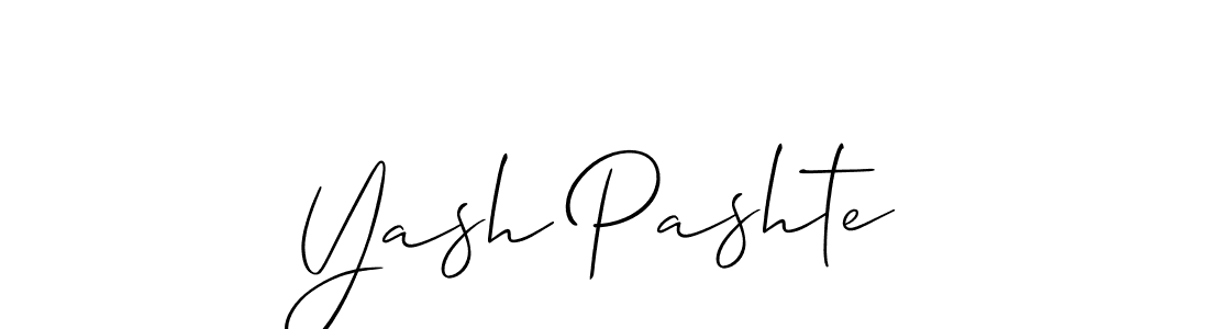 Make a beautiful signature design for name Yash Pashte. With this signature (Allison_Script) style, you can create a handwritten signature for free. Yash Pashte signature style 2 images and pictures png