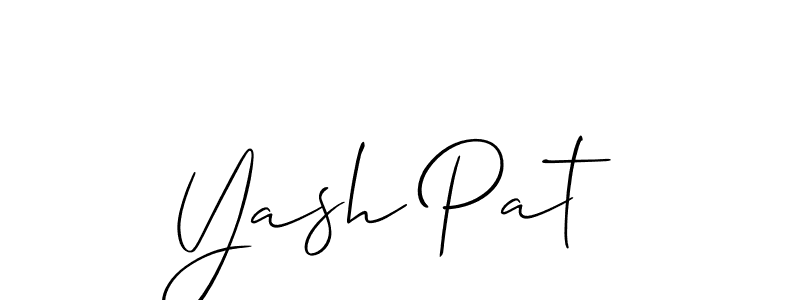 if you are searching for the best signature style for your name Yash Pat. so please give up your signature search. here we have designed multiple signature styles  using Allison_Script. Yash Pat signature style 2 images and pictures png