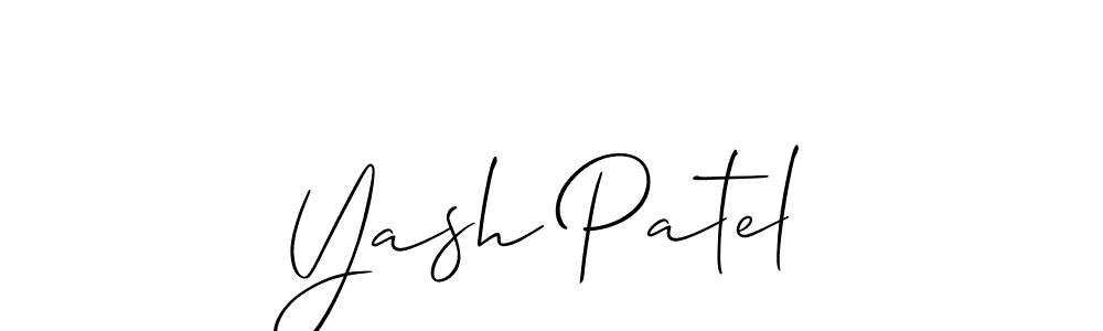 Make a beautiful signature design for name Yash Patel. With this signature (Allison_Script) style, you can create a handwritten signature for free. Yash Patel signature style 2 images and pictures png