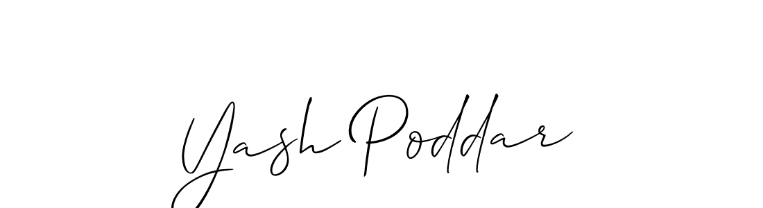Use a signature maker to create a handwritten signature online. With this signature software, you can design (Allison_Script) your own signature for name Yash Poddar. Yash Poddar signature style 2 images and pictures png