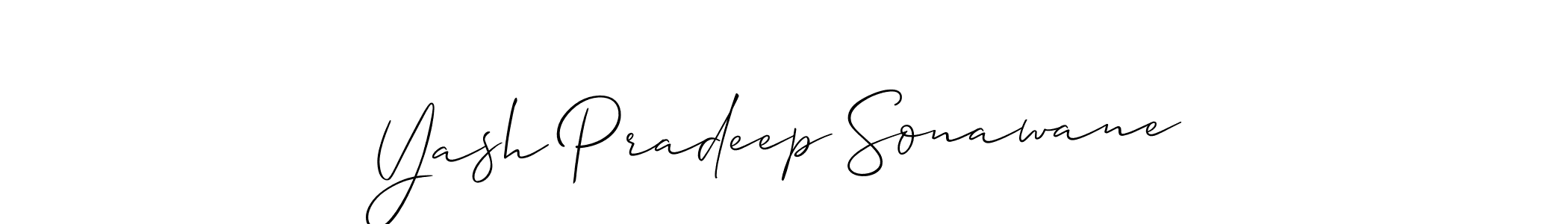 Design your own signature with our free online signature maker. With this signature software, you can create a handwritten (Allison_Script) signature for name Yash Pradeep Sonawane. Yash Pradeep Sonawane signature style 2 images and pictures png