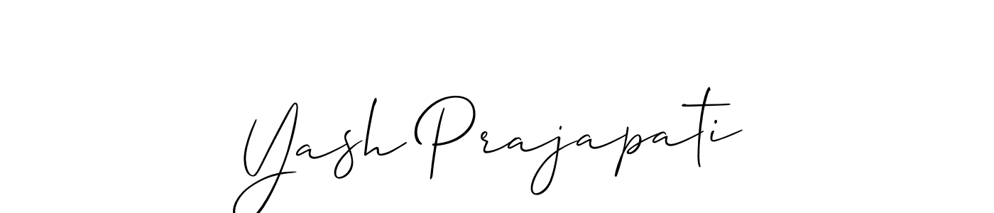 Make a beautiful signature design for name Yash Prajapati. With this signature (Allison_Script) style, you can create a handwritten signature for free. Yash Prajapati signature style 2 images and pictures png