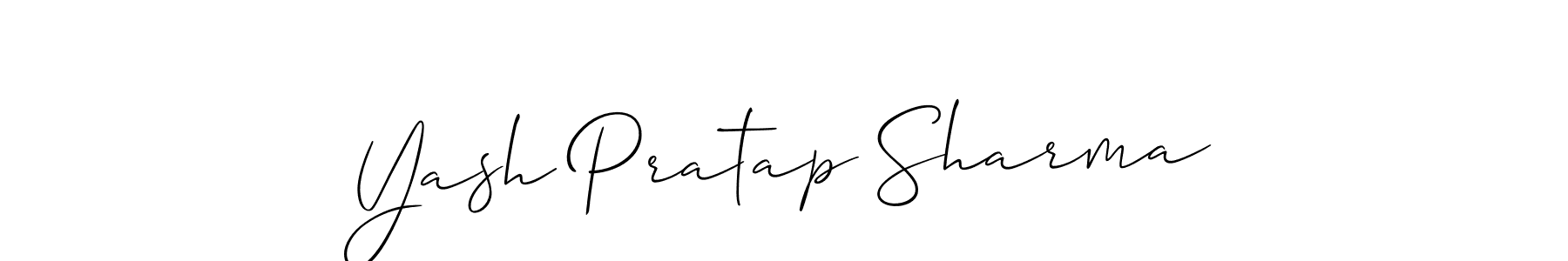 Use a signature maker to create a handwritten signature online. With this signature software, you can design (Allison_Script) your own signature for name Yash Pratap Sharma. Yash Pratap Sharma signature style 2 images and pictures png