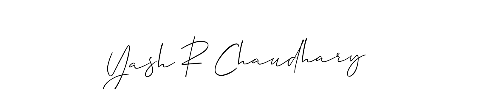 Design your own signature with our free online signature maker. With this signature software, you can create a handwritten (Allison_Script) signature for name Yash R Chaudhary. Yash R Chaudhary signature style 2 images and pictures png