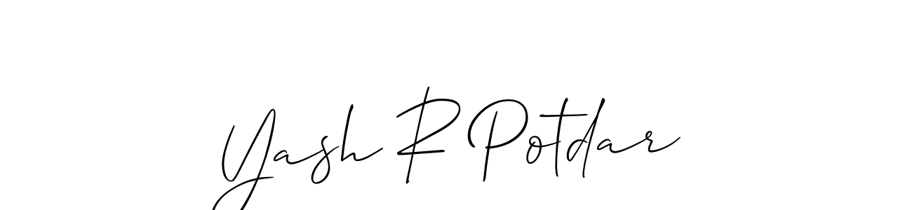 How to Draw Yash R Potdar signature style? Allison_Script is a latest design signature styles for name Yash R Potdar. Yash R Potdar signature style 2 images and pictures png