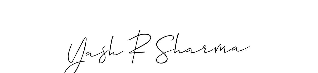 Also we have Yash R Sharma name is the best signature style. Create professional handwritten signature collection using Allison_Script autograph style. Yash R Sharma signature style 2 images and pictures png