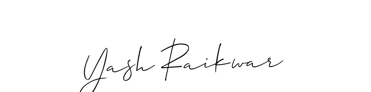 Also You can easily find your signature by using the search form. We will create Yash Raikwar name handwritten signature images for you free of cost using Allison_Script sign style. Yash Raikwar signature style 2 images and pictures png