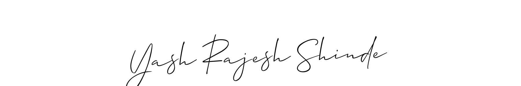 Allison_Script is a professional signature style that is perfect for those who want to add a touch of class to their signature. It is also a great choice for those who want to make their signature more unique. Get Yash Rajesh Shinde name to fancy signature for free. Yash Rajesh Shinde signature style 2 images and pictures png