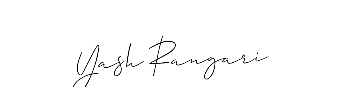 You can use this online signature creator to create a handwritten signature for the name Yash Rangari. This is the best online autograph maker. Yash Rangari signature style 2 images and pictures png