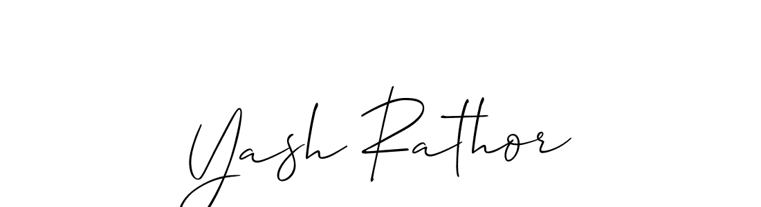 It looks lik you need a new signature style for name Yash Rathor. Design unique handwritten (Allison_Script) signature with our free signature maker in just a few clicks. Yash Rathor signature style 2 images and pictures png