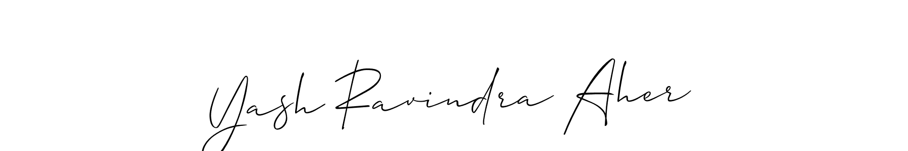 Also we have Yash Ravindra Aher name is the best signature style. Create professional handwritten signature collection using Allison_Script autograph style. Yash Ravindra Aher signature style 2 images and pictures png