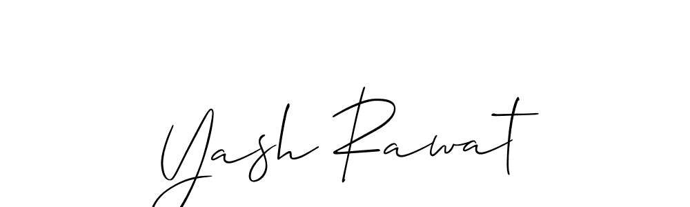 Yash Rawat stylish signature style. Best Handwritten Sign (Allison_Script) for my name. Handwritten Signature Collection Ideas for my name Yash Rawat. Yash Rawat signature style 2 images and pictures png