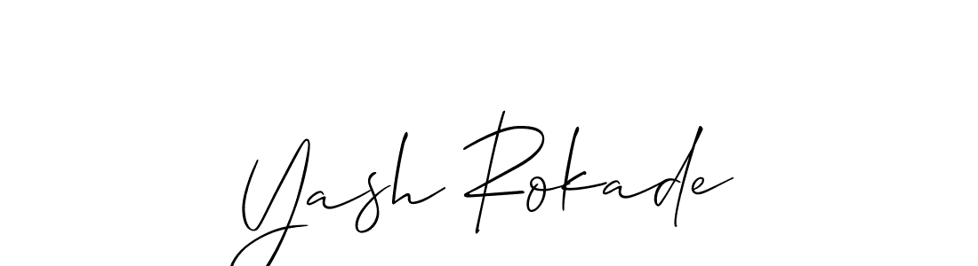 How to make Yash Rokade name signature. Use Allison_Script style for creating short signs online. This is the latest handwritten sign. Yash Rokade signature style 2 images and pictures png