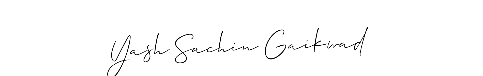 Create a beautiful signature design for name Yash Sachin Gaikwad. With this signature (Allison_Script) fonts, you can make a handwritten signature for free. Yash Sachin Gaikwad signature style 2 images and pictures png