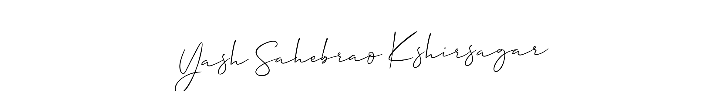 Make a beautiful signature design for name Yash Sahebrao Kshirsagar. With this signature (Allison_Script) style, you can create a handwritten signature for free. Yash Sahebrao Kshirsagar signature style 2 images and pictures png