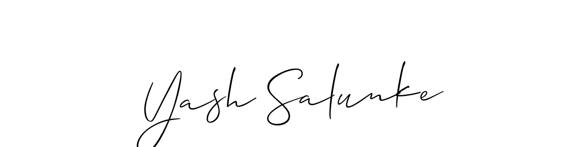 Make a beautiful signature design for name Yash Salunke. Use this online signature maker to create a handwritten signature for free. Yash Salunke signature style 2 images and pictures png
