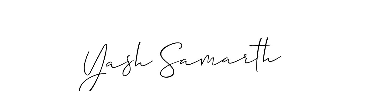 Yash Samarth stylish signature style. Best Handwritten Sign (Allison_Script) for my name. Handwritten Signature Collection Ideas for my name Yash Samarth. Yash Samarth signature style 2 images and pictures png