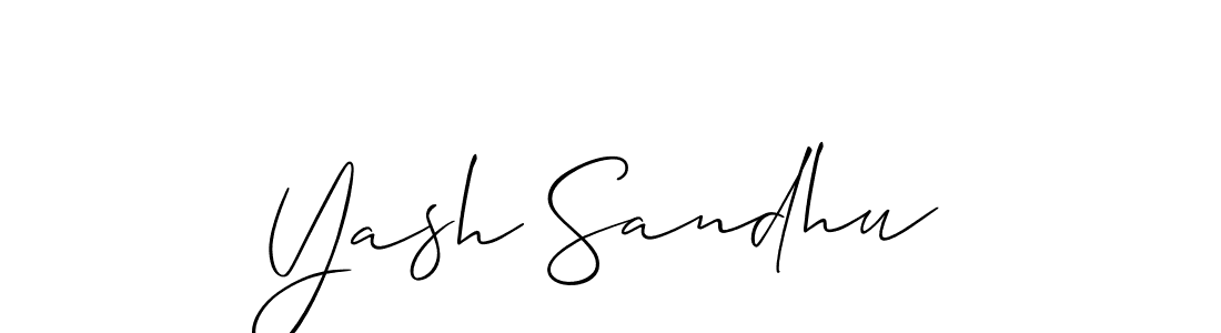 Allison_Script is a professional signature style that is perfect for those who want to add a touch of class to their signature. It is also a great choice for those who want to make their signature more unique. Get Yash Sandhu name to fancy signature for free. Yash Sandhu signature style 2 images and pictures png