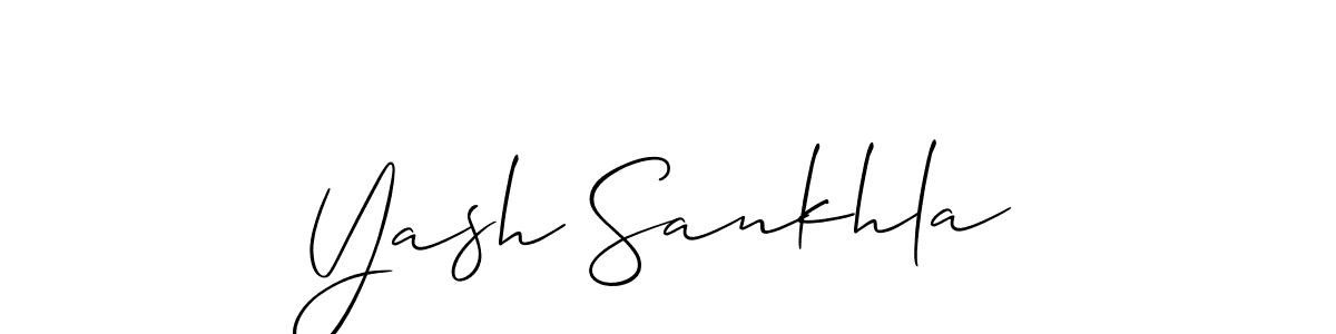 Design your own signature with our free online signature maker. With this signature software, you can create a handwritten (Allison_Script) signature for name Yash Sankhla. Yash Sankhla signature style 2 images and pictures png