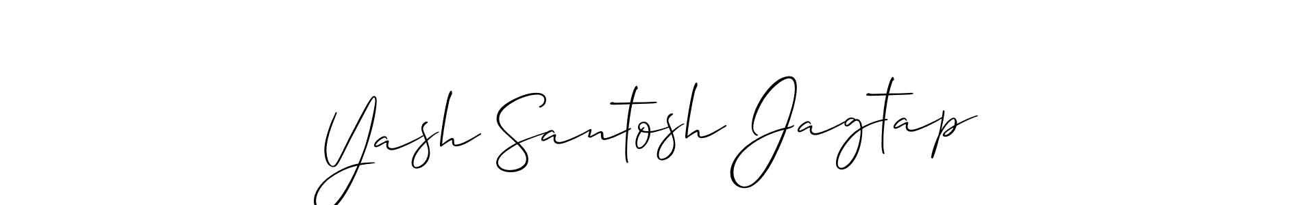 Create a beautiful signature design for name Yash Santosh Jagtap. With this signature (Allison_Script) fonts, you can make a handwritten signature for free. Yash Santosh Jagtap signature style 2 images and pictures png