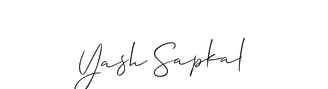 This is the best signature style for the Yash Sapkal name. Also you like these signature font (Allison_Script). Mix name signature. Yash Sapkal signature style 2 images and pictures png