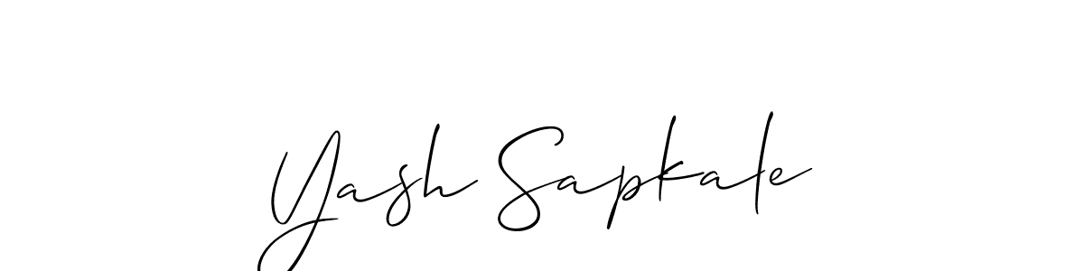 Yash Sapkale stylish signature style. Best Handwritten Sign (Allison_Script) for my name. Handwritten Signature Collection Ideas for my name Yash Sapkale. Yash Sapkale signature style 2 images and pictures png