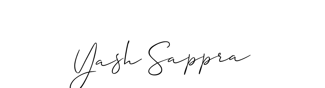 How to Draw Yash Sappra signature style? Allison_Script is a latest design signature styles for name Yash Sappra. Yash Sappra signature style 2 images and pictures png