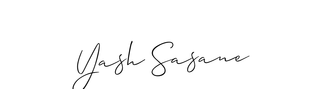 Allison_Script is a professional signature style that is perfect for those who want to add a touch of class to their signature. It is also a great choice for those who want to make their signature more unique. Get Yash Sasane name to fancy signature for free. Yash Sasane signature style 2 images and pictures png