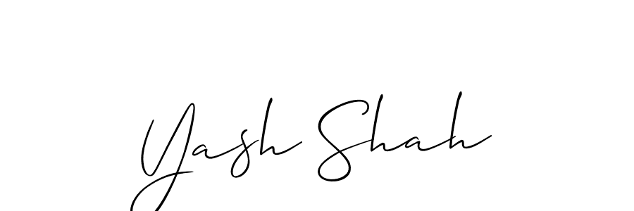 Yash Shah stylish signature style. Best Handwritten Sign (Allison_Script) for my name. Handwritten Signature Collection Ideas for my name Yash Shah. Yash Shah signature style 2 images and pictures png