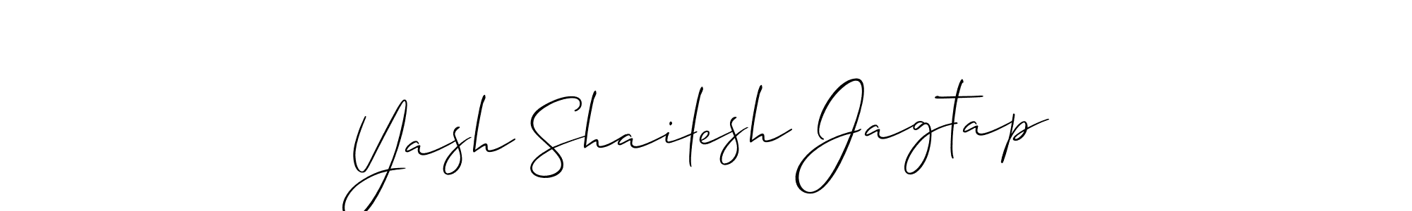 if you are searching for the best signature style for your name Yash Shailesh Jagtap. so please give up your signature search. here we have designed multiple signature styles  using Allison_Script. Yash Shailesh Jagtap signature style 2 images and pictures png