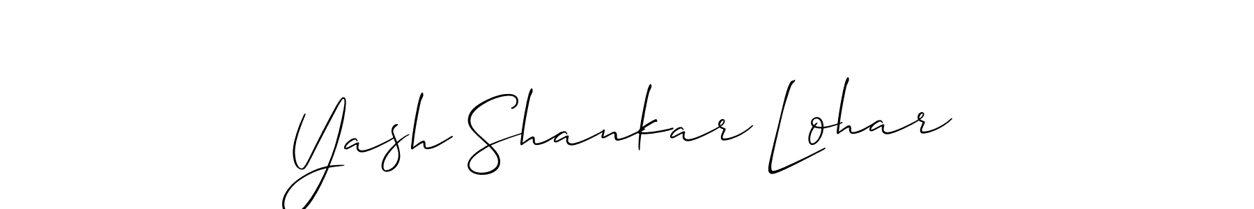 This is the best signature style for the Yash Shankar Lohar name. Also you like these signature font (Allison_Script). Mix name signature. Yash Shankar Lohar signature style 2 images and pictures png