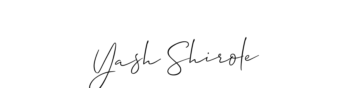 Design your own signature with our free online signature maker. With this signature software, you can create a handwritten (Allison_Script) signature for name Yash Shirole. Yash Shirole signature style 2 images and pictures png