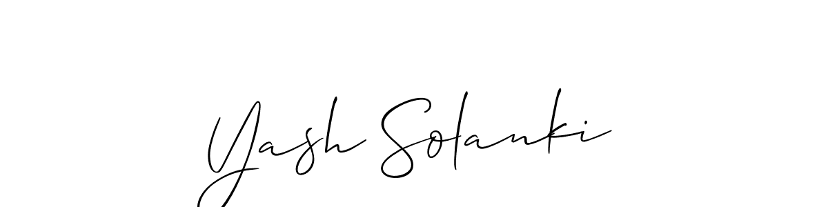 You should practise on your own different ways (Allison_Script) to write your name (Yash Solanki) in signature. don't let someone else do it for you. Yash Solanki signature style 2 images and pictures png
