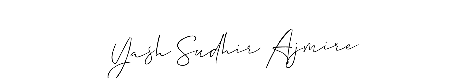 Make a short Yash Sudhir Ajmire signature style. Manage your documents anywhere anytime using Allison_Script. Create and add eSignatures, submit forms, share and send files easily. Yash Sudhir Ajmire signature style 2 images and pictures png