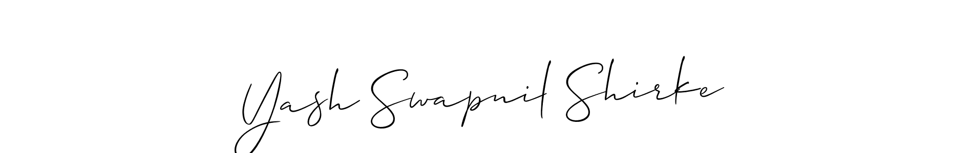 How to make Yash Swapnil Shirke signature? Allison_Script is a professional autograph style. Create handwritten signature for Yash Swapnil Shirke name. Yash Swapnil Shirke signature style 2 images and pictures png