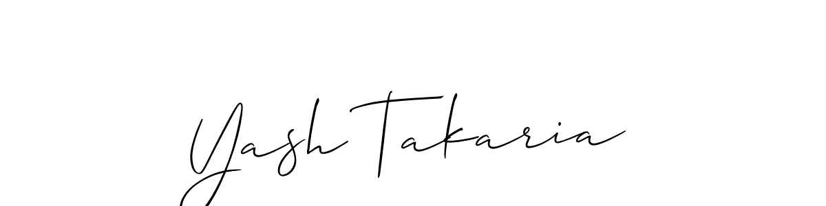 Best and Professional Signature Style for Yash Takaria. Allison_Script Best Signature Style Collection. Yash Takaria signature style 2 images and pictures png