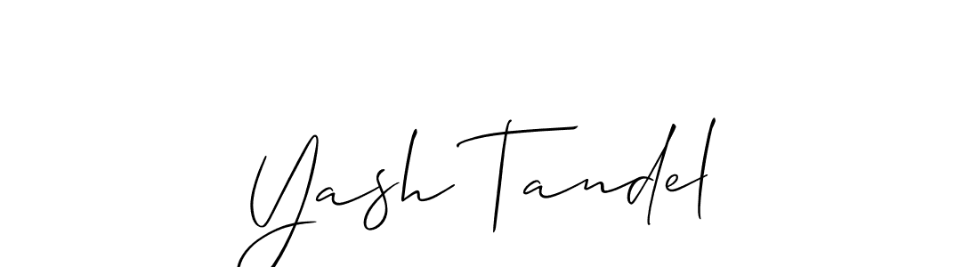 How to make Yash Tandel signature? Allison_Script is a professional autograph style. Create handwritten signature for Yash Tandel name. Yash Tandel signature style 2 images and pictures png