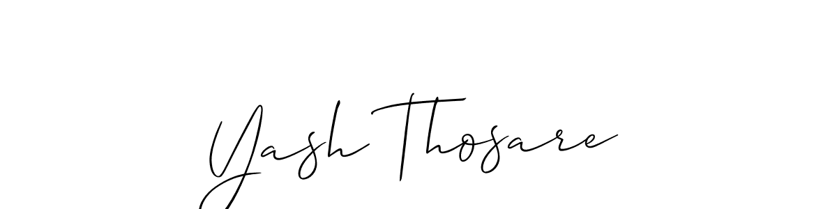 Allison_Script is a professional signature style that is perfect for those who want to add a touch of class to their signature. It is also a great choice for those who want to make their signature more unique. Get Yash Thosare name to fancy signature for free. Yash Thosare signature style 2 images and pictures png