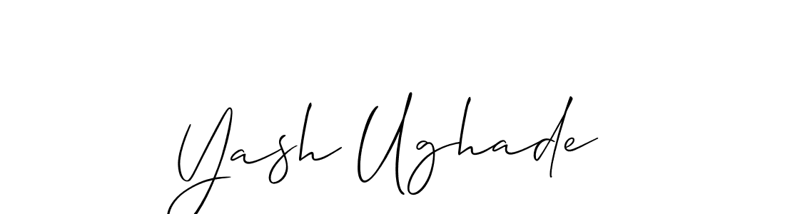 Also we have Yash Ughade name is the best signature style. Create professional handwritten signature collection using Allison_Script autograph style. Yash Ughade signature style 2 images and pictures png